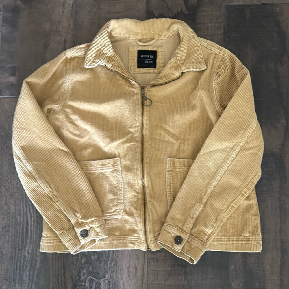 Yellow corduroy jacket from Cotton on